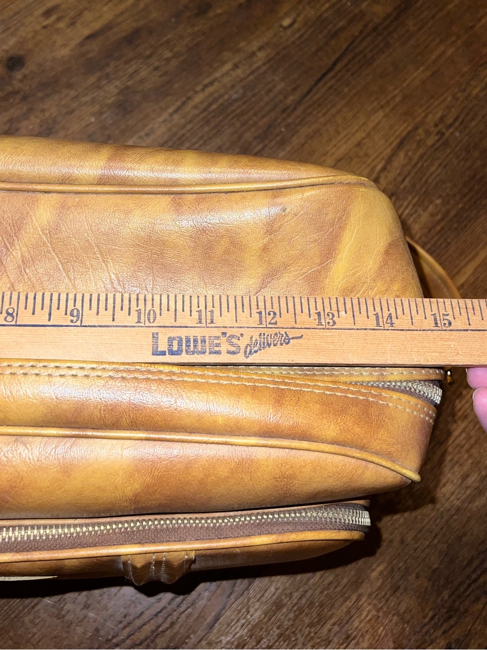 Vintage Brown Leather Travel Bag Retro Suitcase Shoulder Strap Carry On - Picture 10 of 11